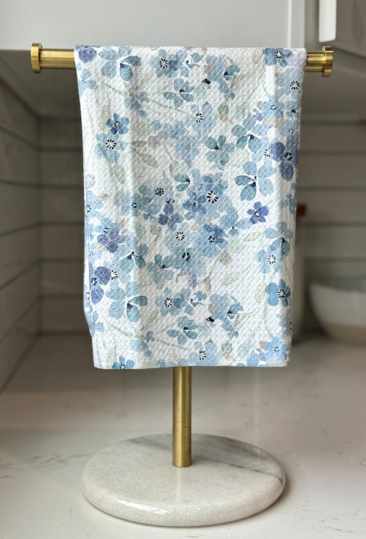 Blue Hydrangea Tea Towel - by Wildflower Lane Studio®