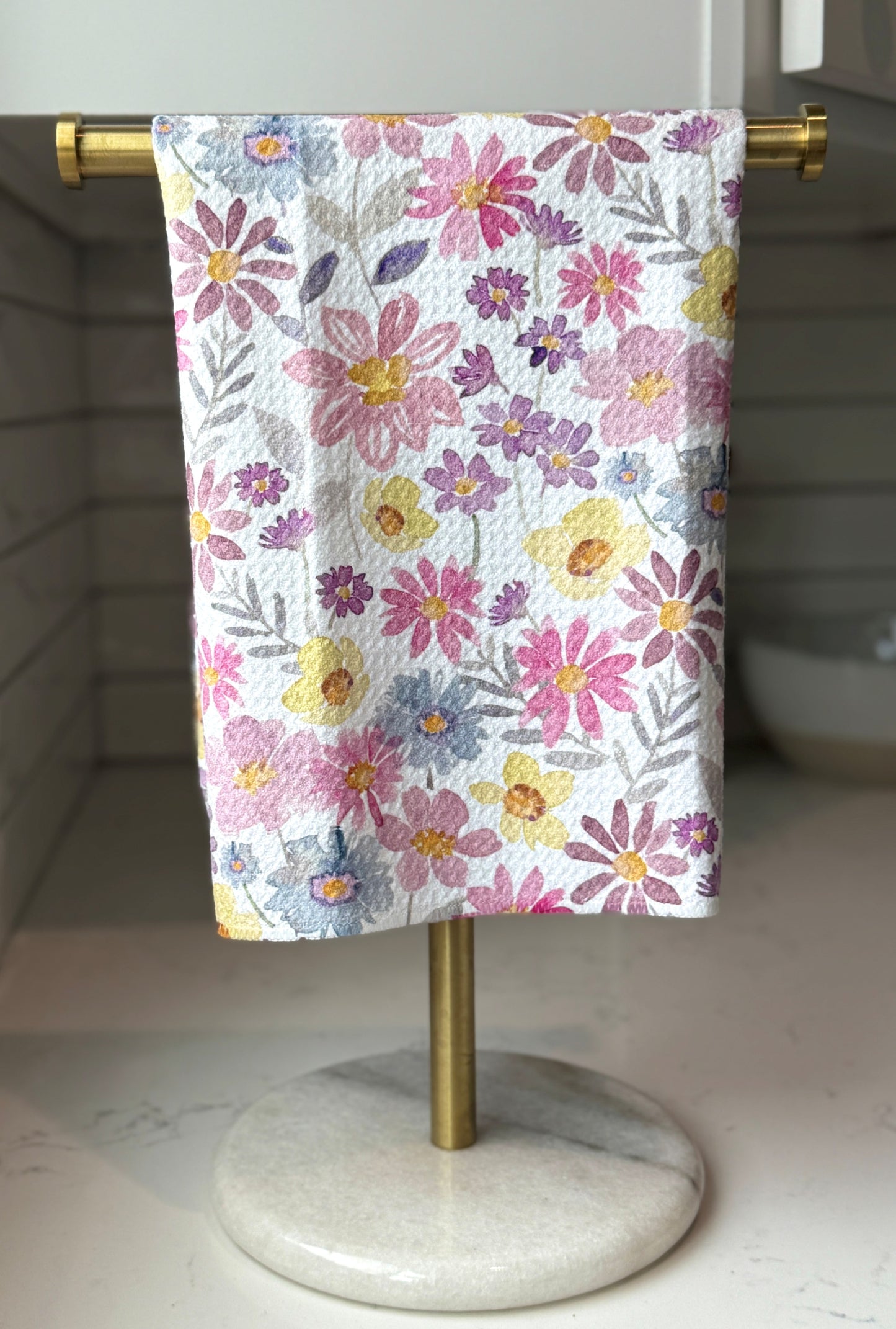 Mississippi Spring White Tea Towel - by Wildflower Lane Studio®