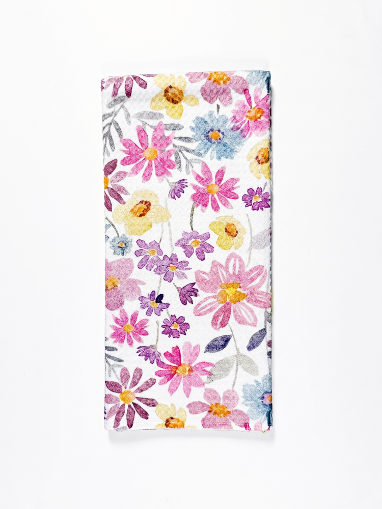 Mississippi Spring White Tea Towel - by Wildflower Lane Studio®