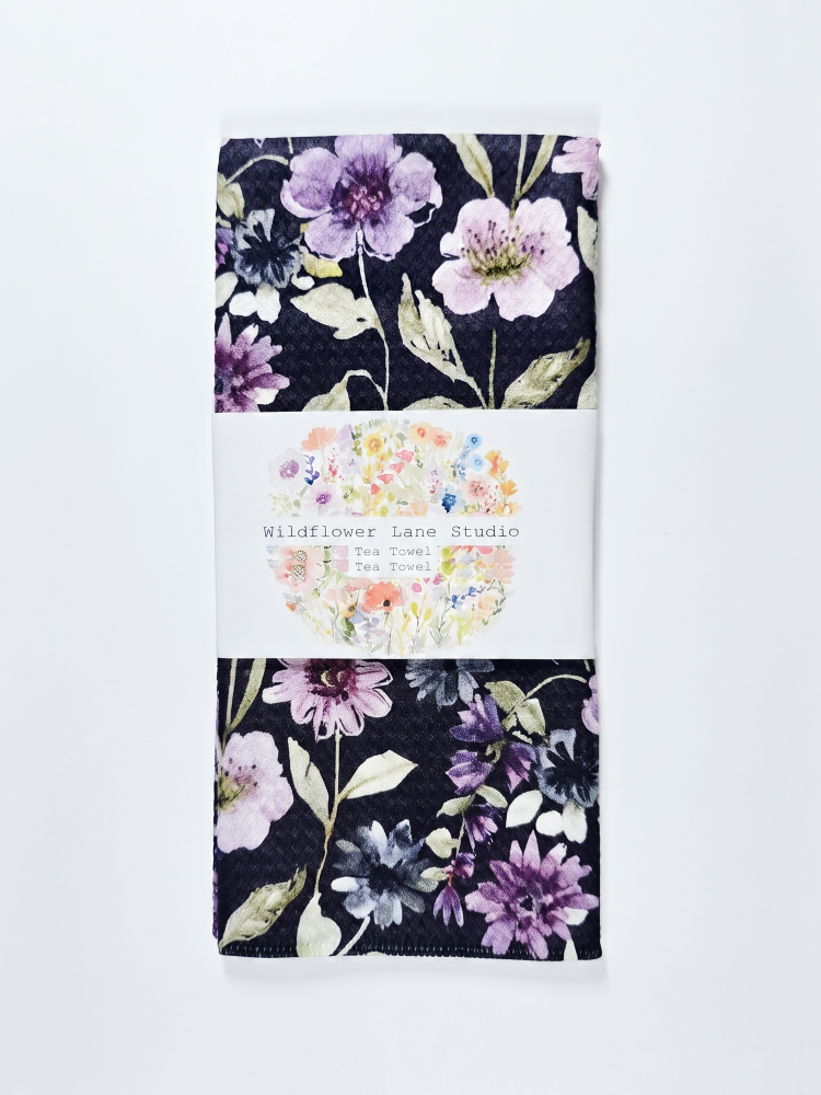 Sweet Home Navy Tea Towel - by Wildflower Lane Studio®
