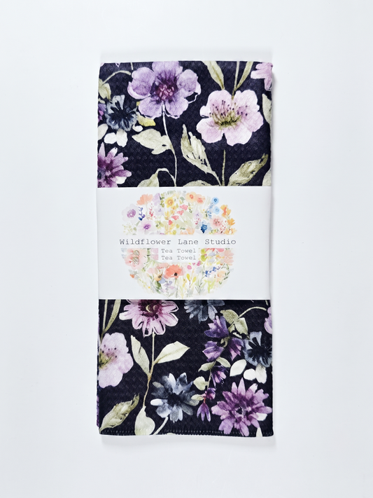 Sweet Home Navy Tea Towel - by Wildflower Lane Studio®