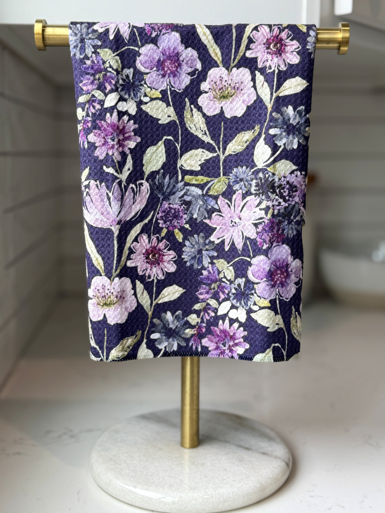Sweet Home Navy Tea Towel - by Wildflower Lane Studio®