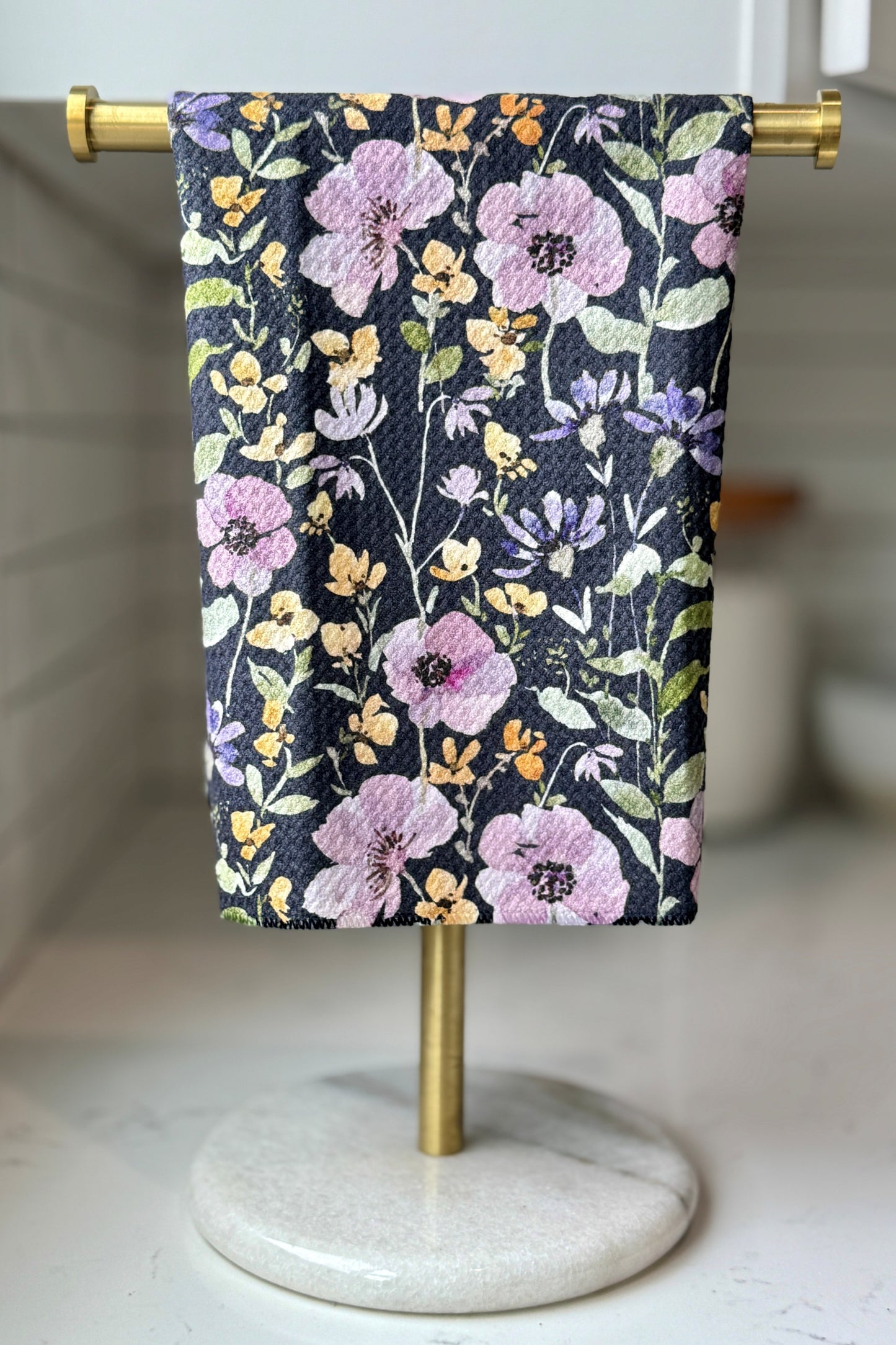 Tanglewood Navy Tea Towel - by Wildflower Lane Studio®
