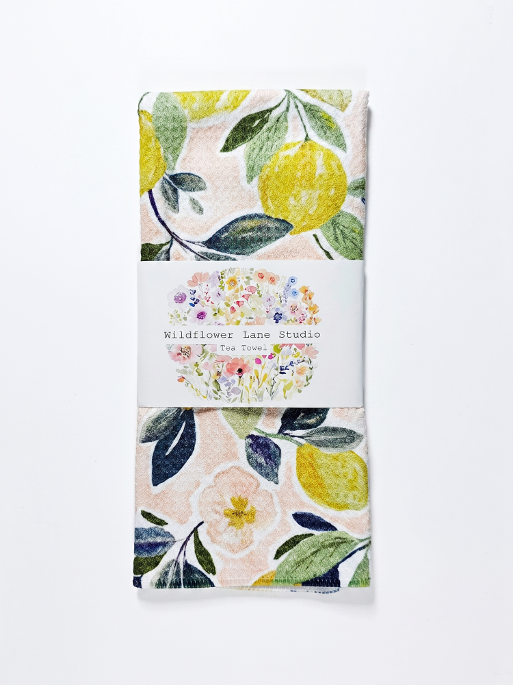 Lemon Twist Tea Towel - by Wildflower Lane Studio®