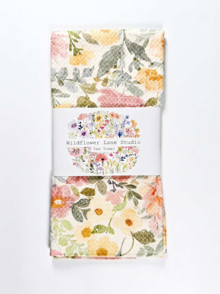 Peach Performance Tea Towel - by Wildflower Lane Studio®