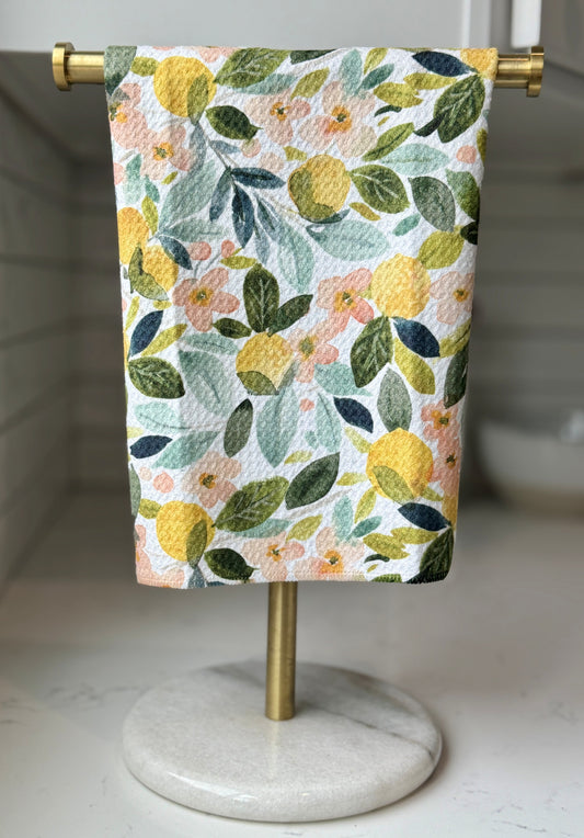 Lemon Nectar Tea Towel - by Wildflower Lane Studio®