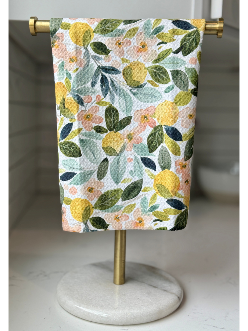 Lemon Nectar Tea Towel - by Wildflower Lane Studio®