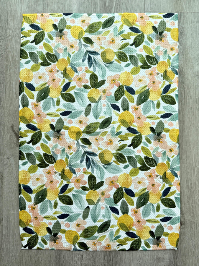 Lemon Nectar Tea Towel - by Wildflower Lane Studio®