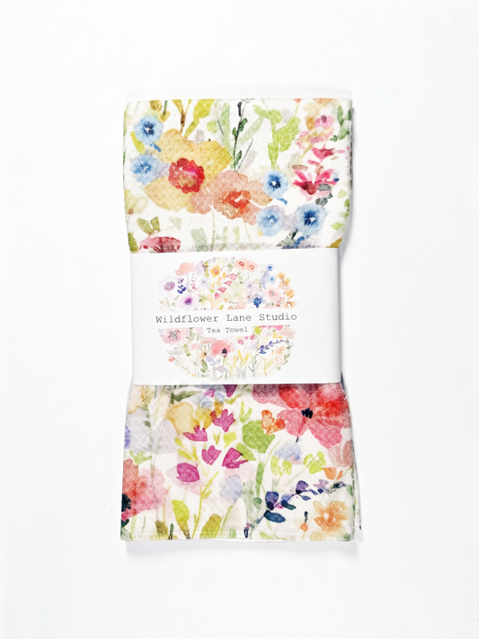 Farmhouse Wildflowers Tea Towel - by Wildflower Lane Studio®