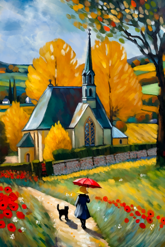 After The Autumn Rains - Illustrated Print by Thomas Little