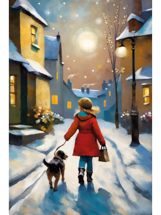 All Is Bright - Illustrated Print by Thomas Little