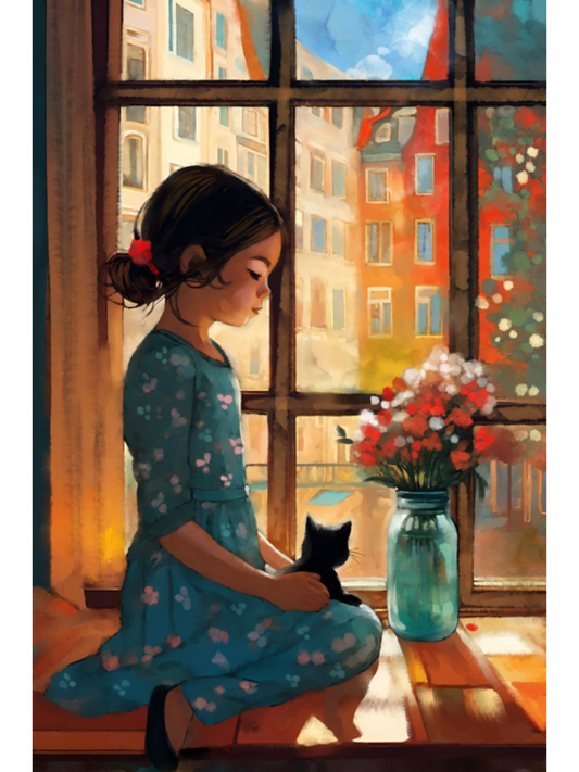 Amsterdam Afternoon - Illustrated Print by Thomas Little