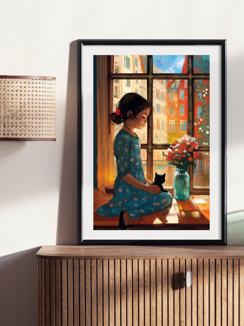 Amsterdam Afternoon - Illustrated Print by Thomas Little