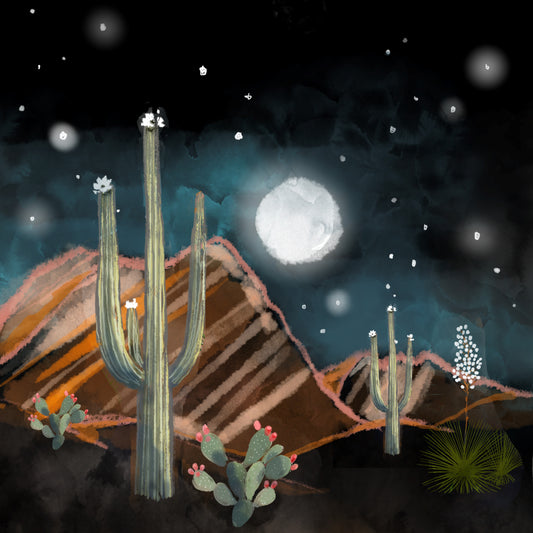 Arizona Nights - Illustrated Print by Thomas Little