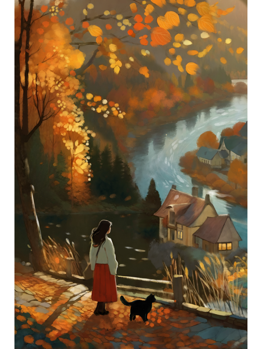 Autumn Light - Illustrated Print by Thomas Little