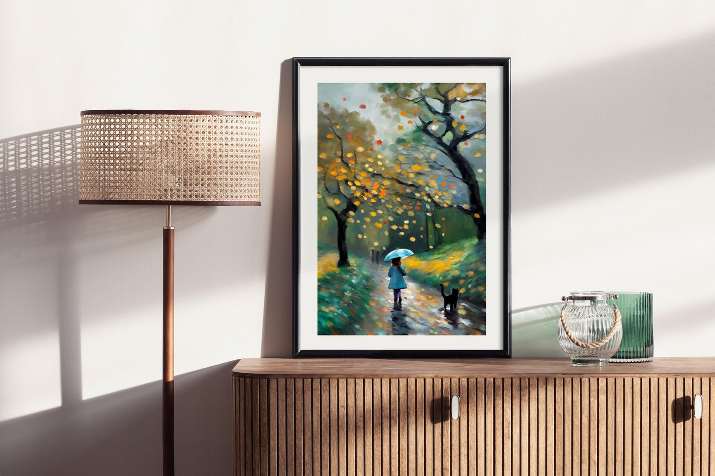 Autumn Rains - Illustrated Print by Thomas Little