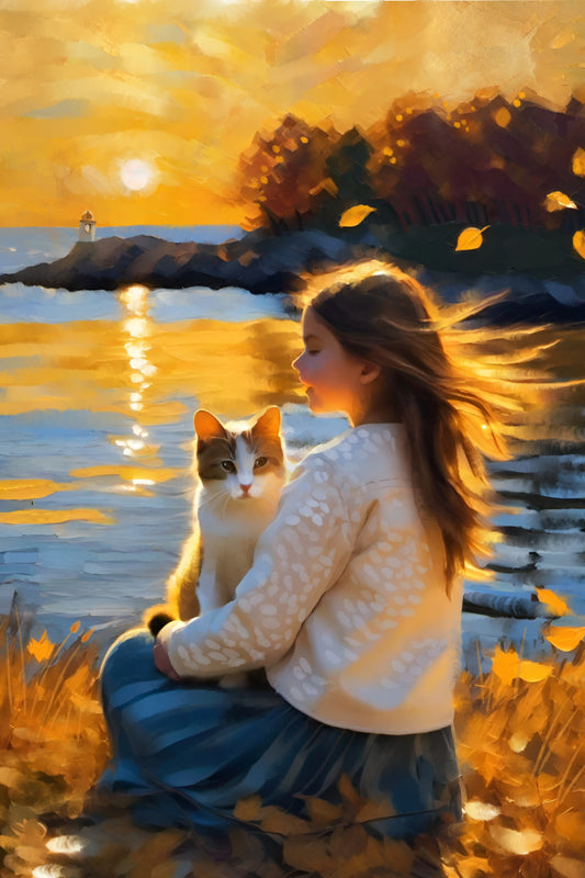 Autumn Winds - Illustrated Print by Thomas Little