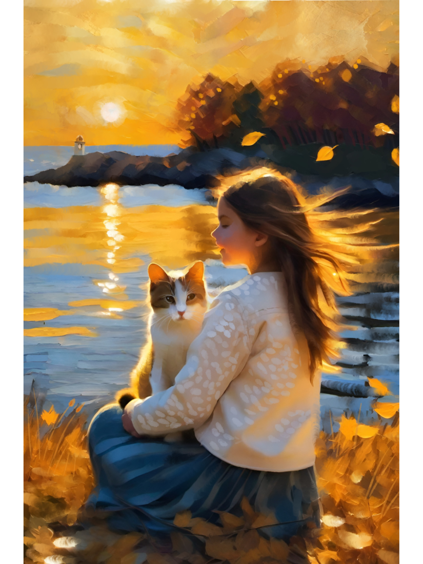 Autumn Winds - Illustrated Print by Thomas Little