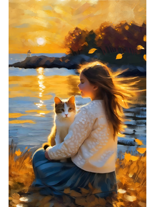 Autumn Winds - Illustrated Print by Thomas Little