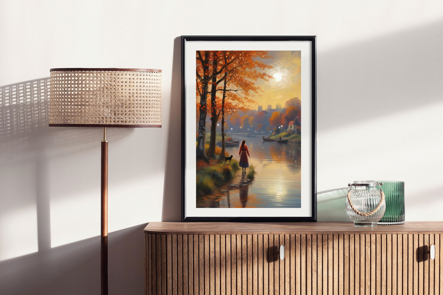 Autumnal River - Illustrated Print by Thomas Little