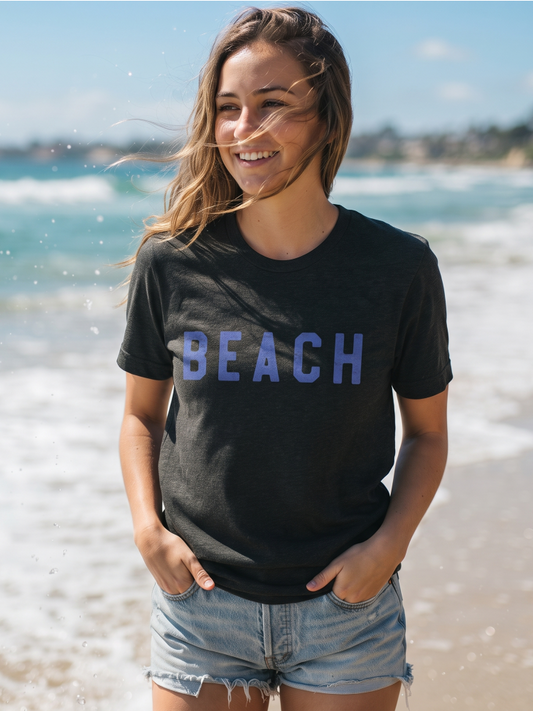 Beach Graphic T-Shirt (Black color) - by OAT COLLECTIVE®