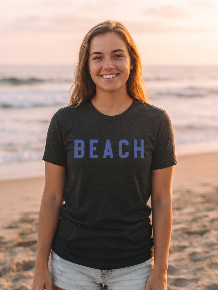 Beach Graphic T-Shirt (Black color) - by OAT COLLECTIVE®
