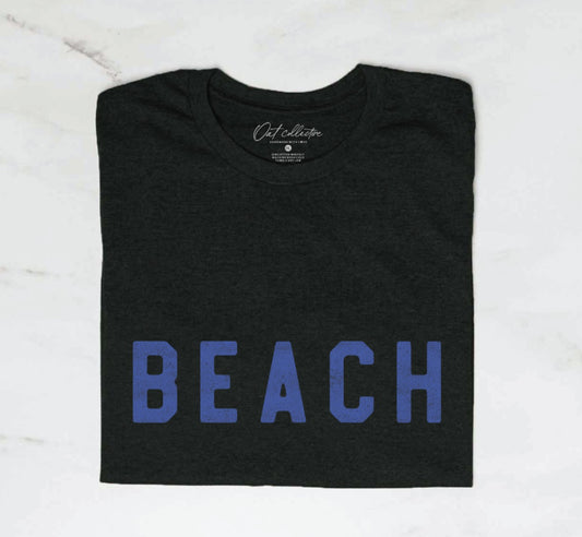 Beach Graphic T-Shirt (Black color) - by OAT COLLECTIVE