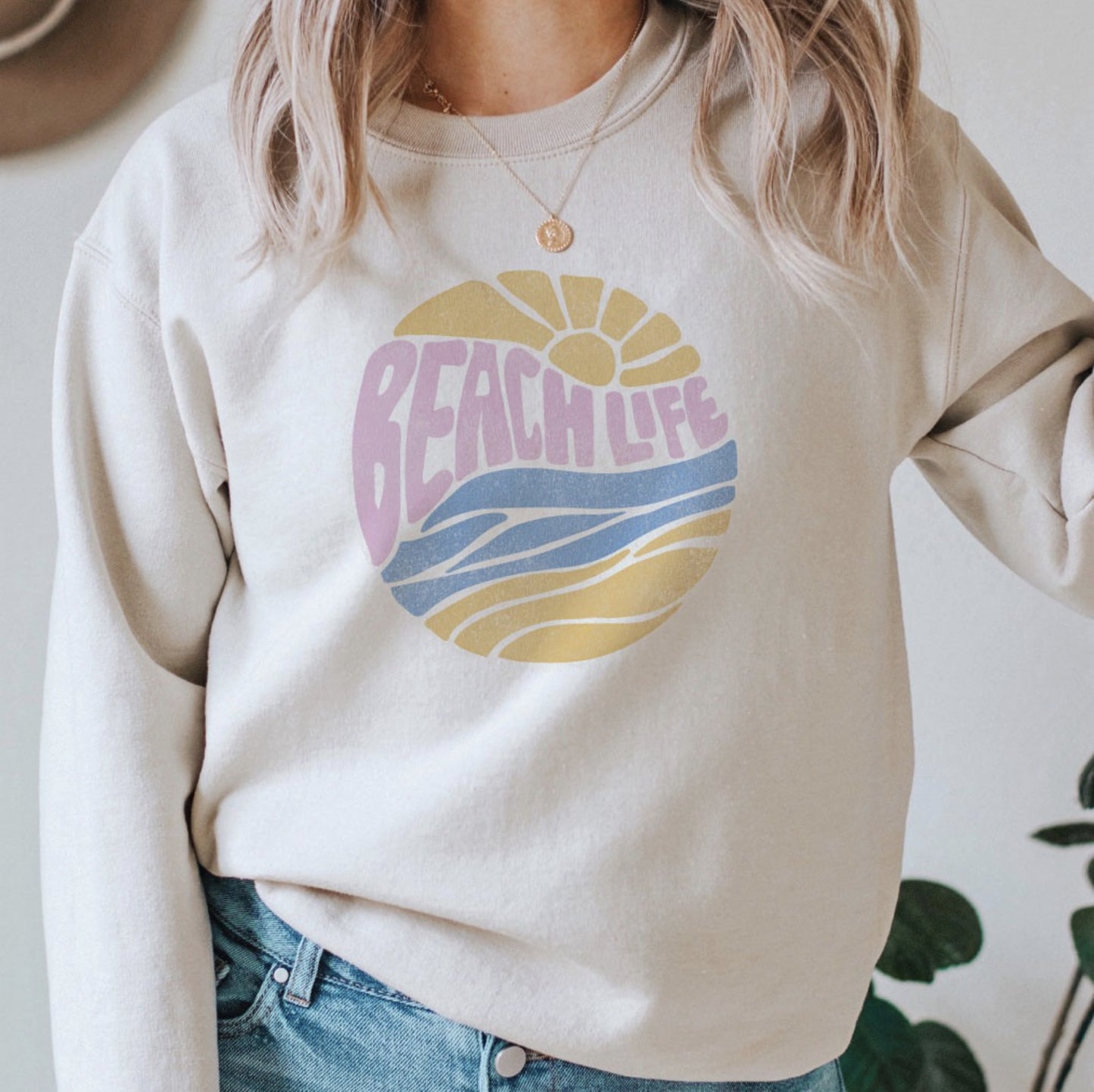 Beach Life Sweatshirt - by OAT COLLECTIVE