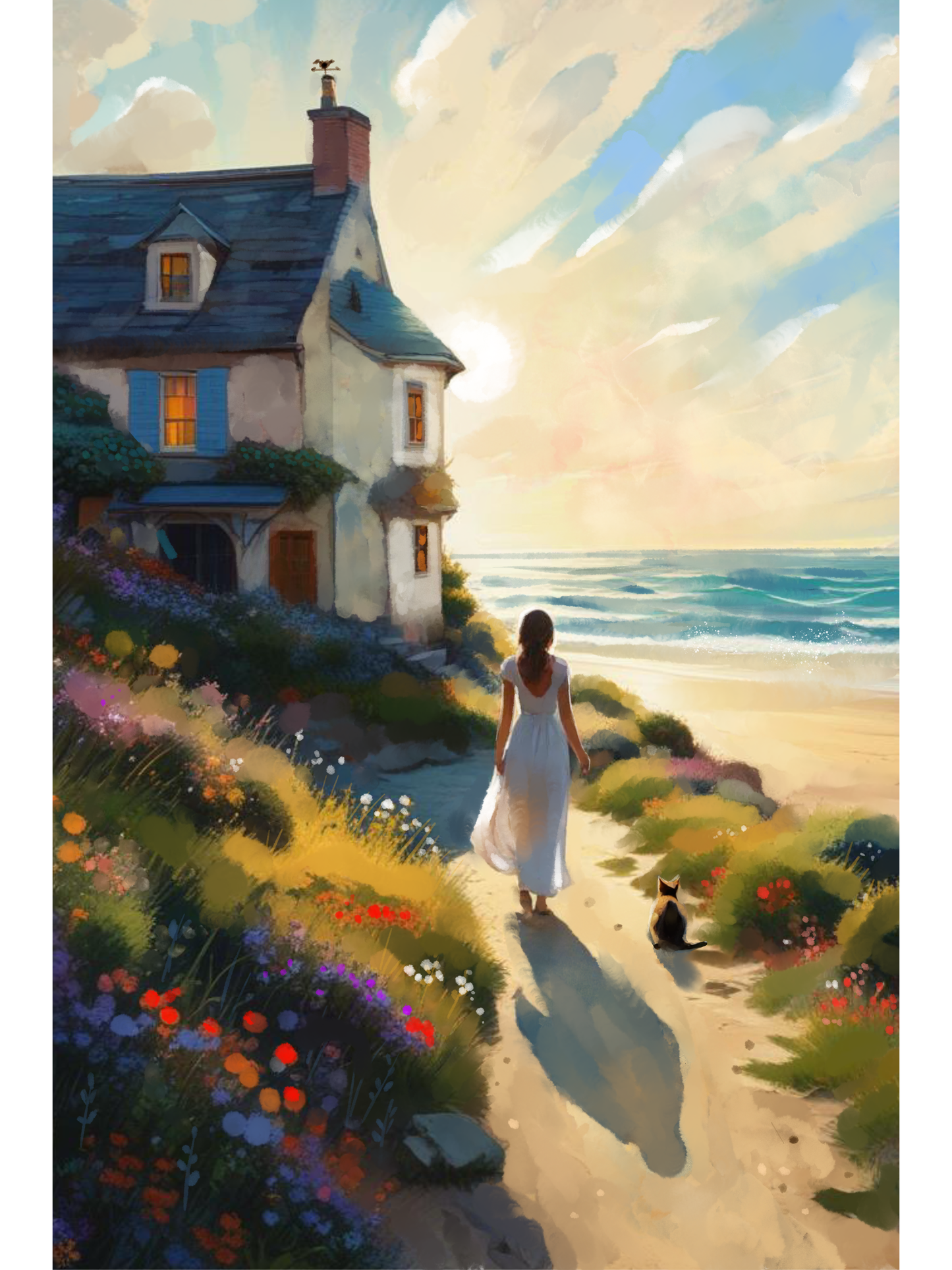 Beautiful June Day - Illustrated Print by Thomas Little