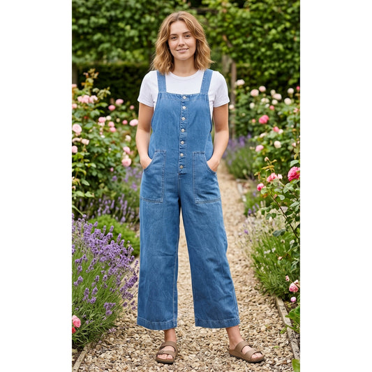 Blue Washed Denim Overall - by Sweet Lovely by Jen®