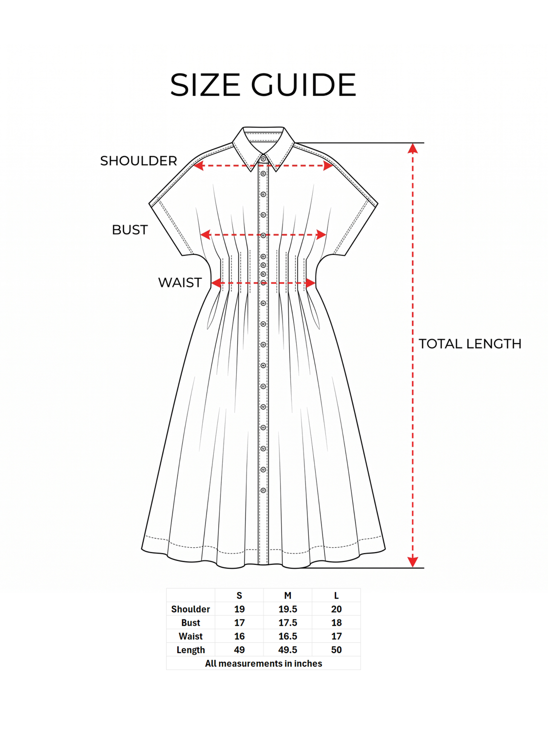 Button-Front Pleated Shirt Dress - By Aaron & Amber®