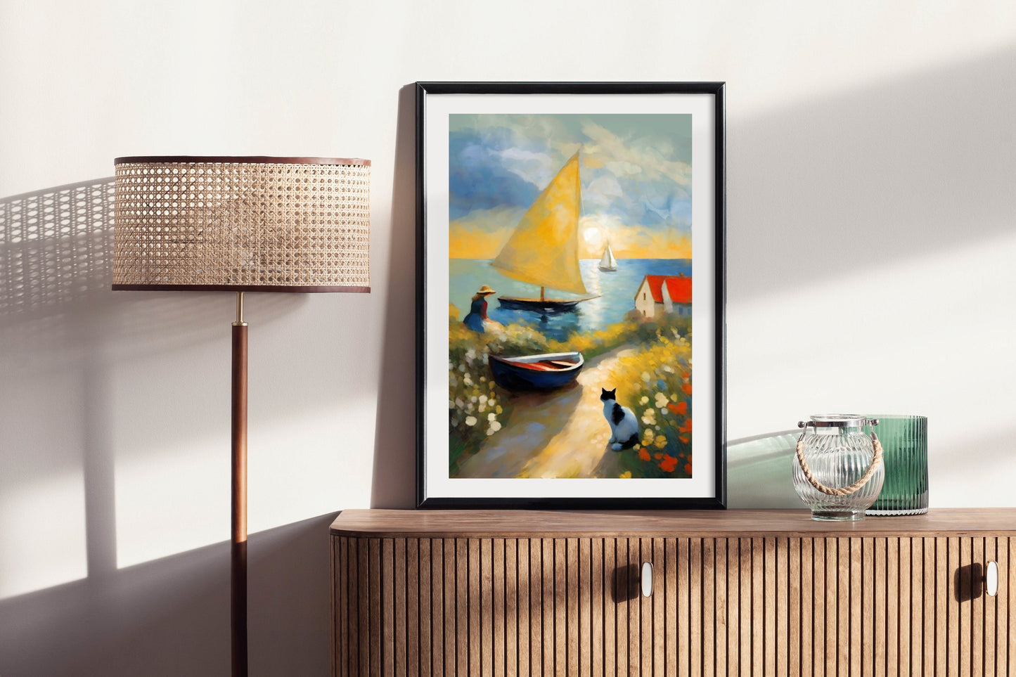 By the Seaside - Illustrated Print by Thomas Little