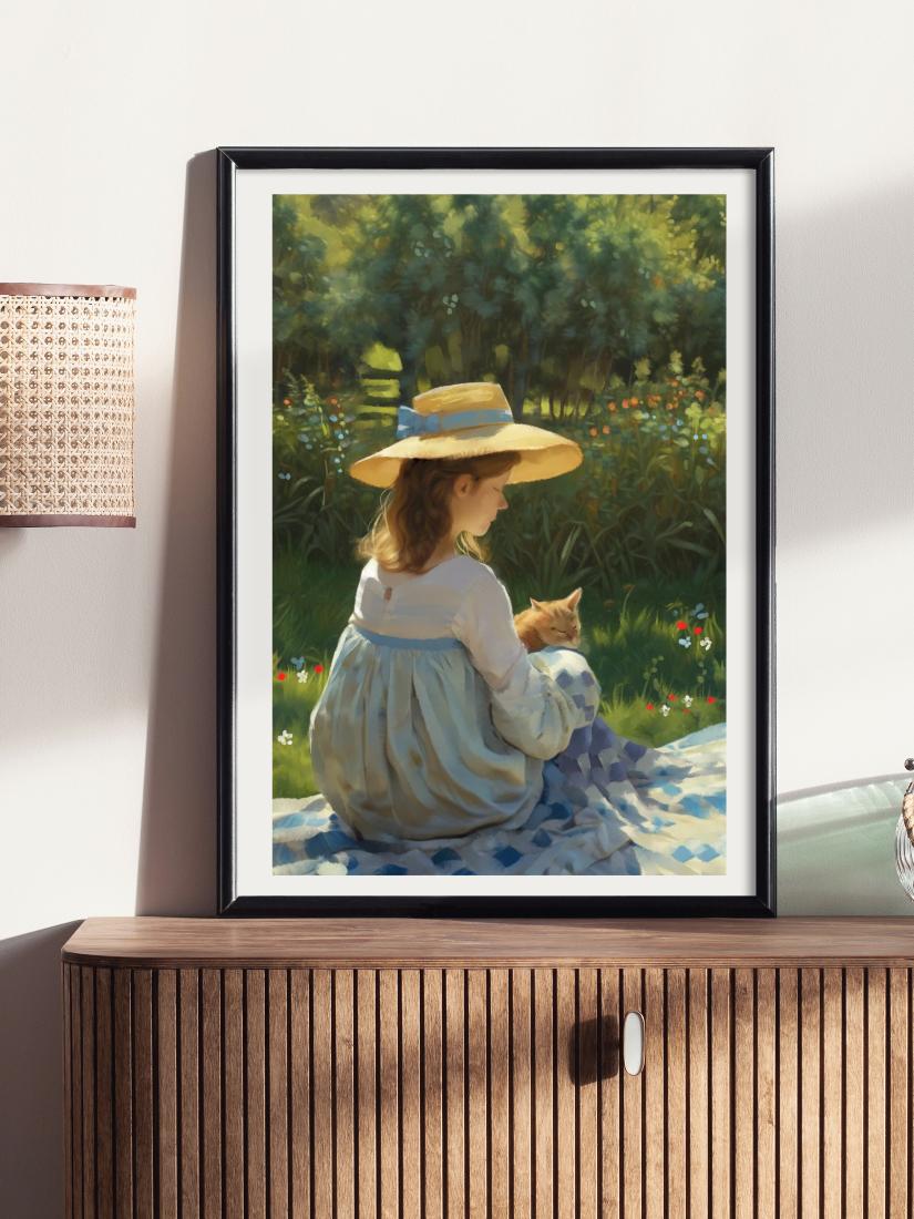 Calm - Illustrated Print by Thomas Little