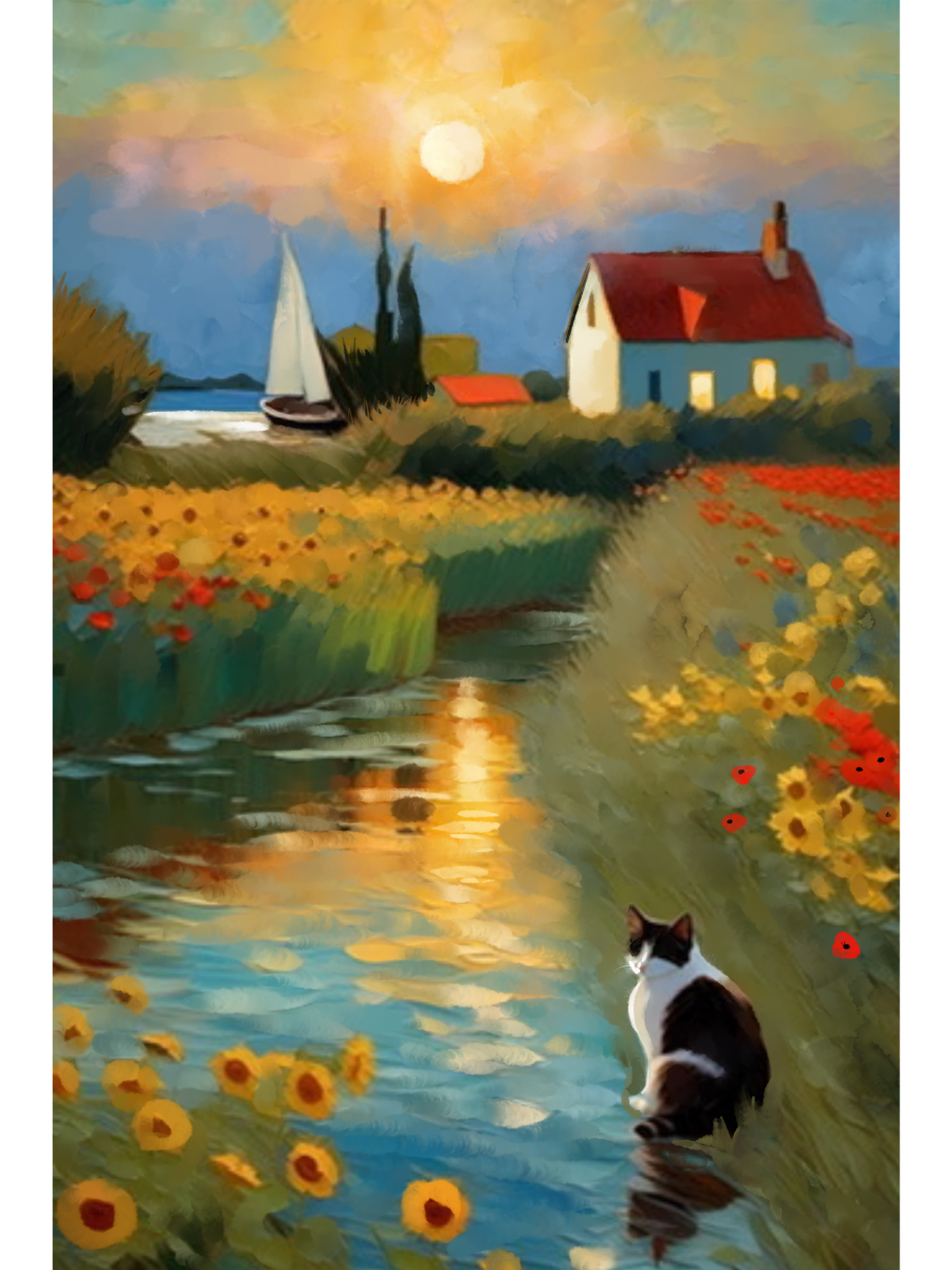 Calm Waters - Illustrated Print by Thomas Little