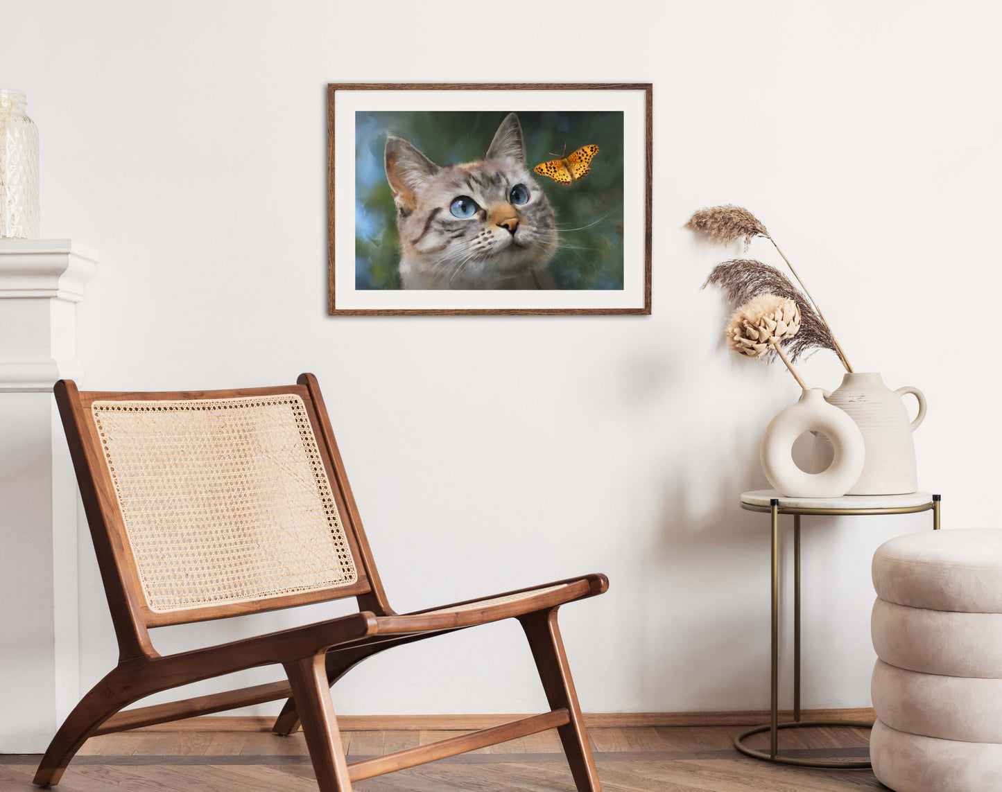 Cat Fascination - Illustrated Print by Thomas Little