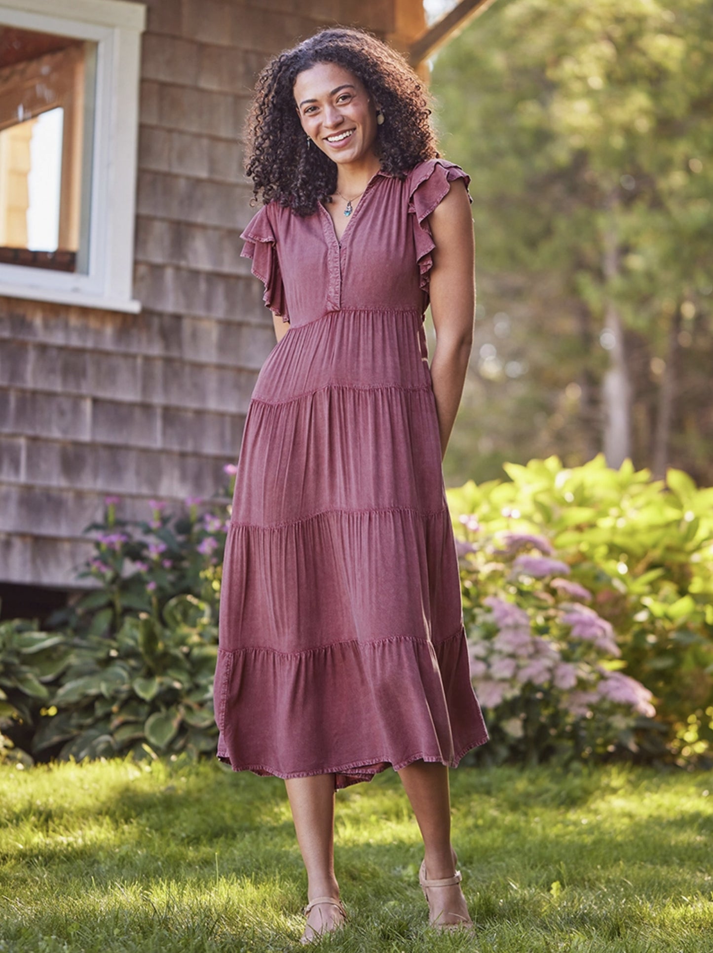 Cecilia Dress - Sunwashed Plum - by April Cornell Apparel®