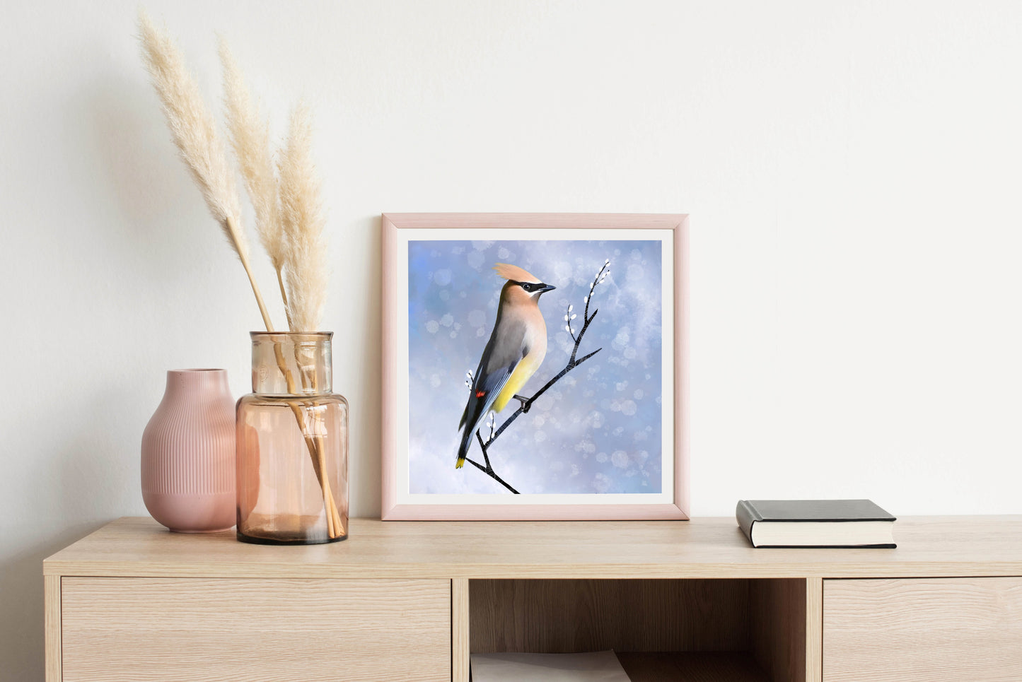 Cedar Waxwing - Illustrated Print by Thomas Little