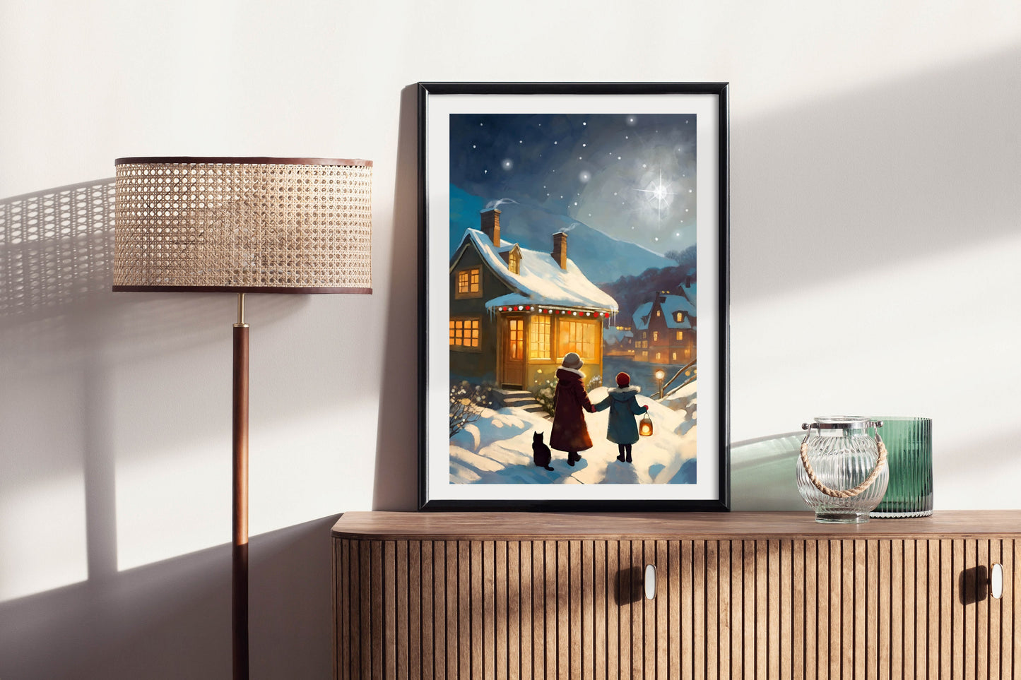 Christmas Star - Illustrated Print by Thomas Little