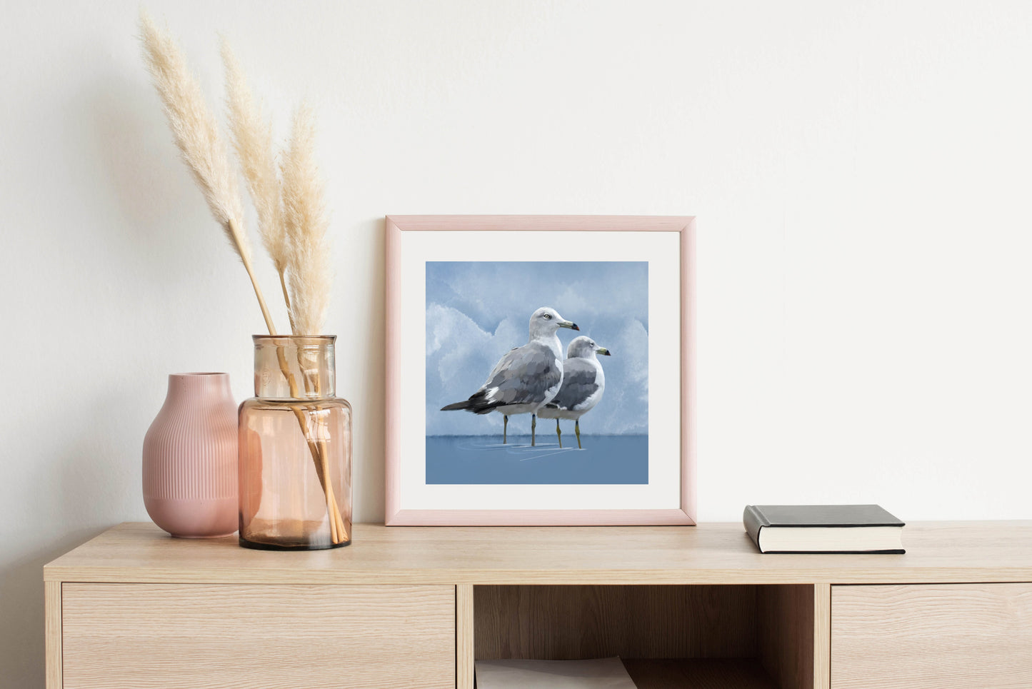 Coastal Gulls - Illustrated Print by Thomas Little