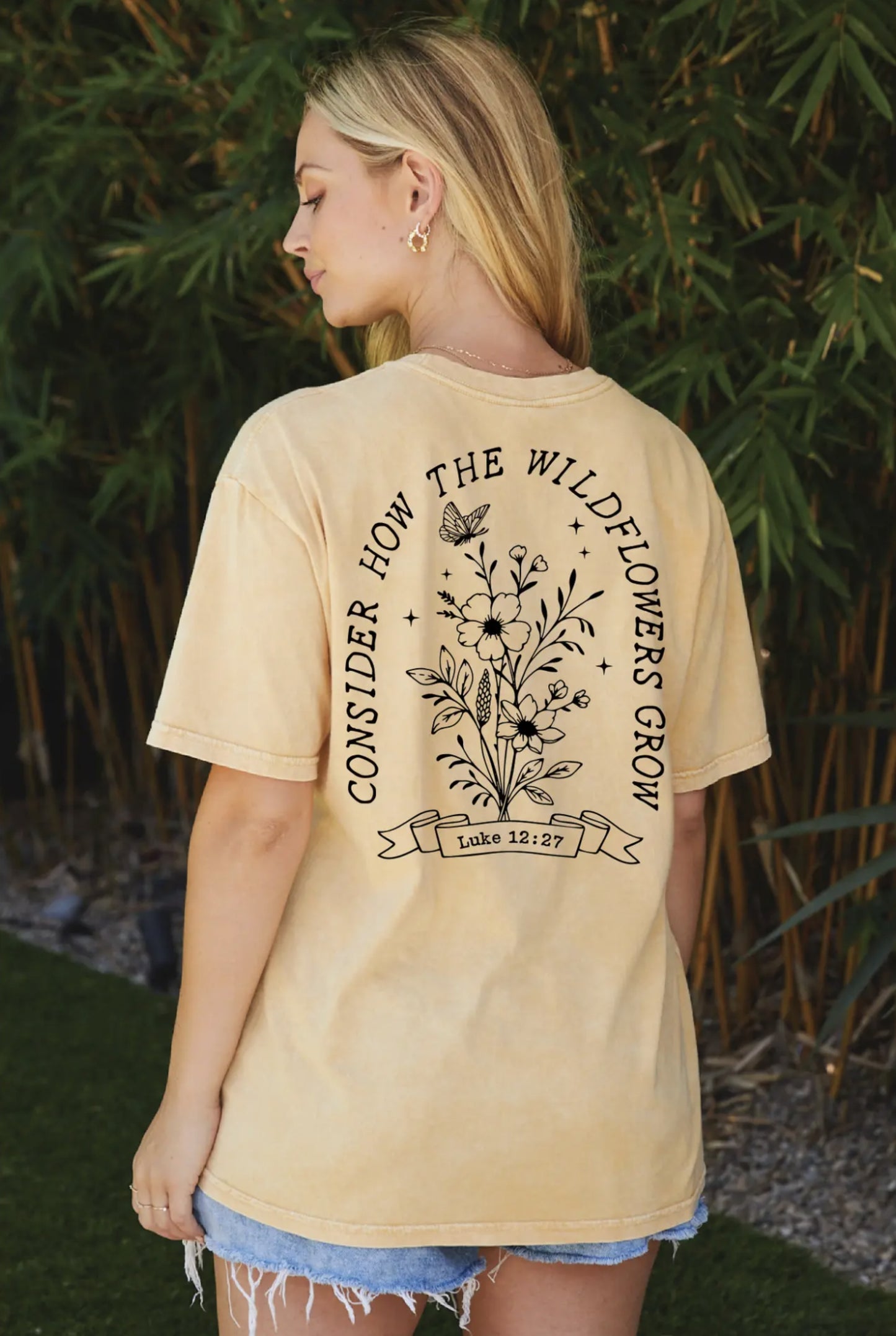 Consider How Front & Back Mineral Graphic Top (Golden color) - by Oat Collective®