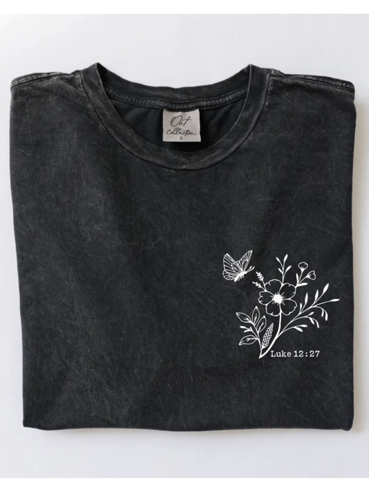 Consider How Front & Back Mineral Graphic Top (Mineral Black color) - by Oat Collective®