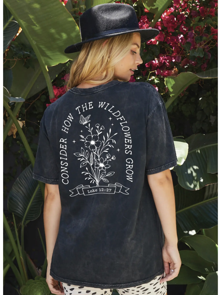 Consider How Front & Back Mineral Graphic Top (Mineral Black color) - by Oat Collective®