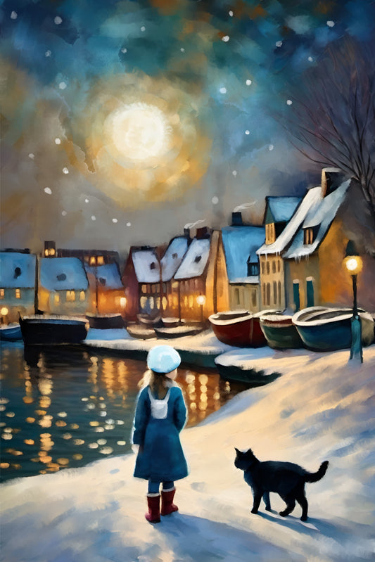 Copenhagen Christmas - Illustrated Print by Thomas Little