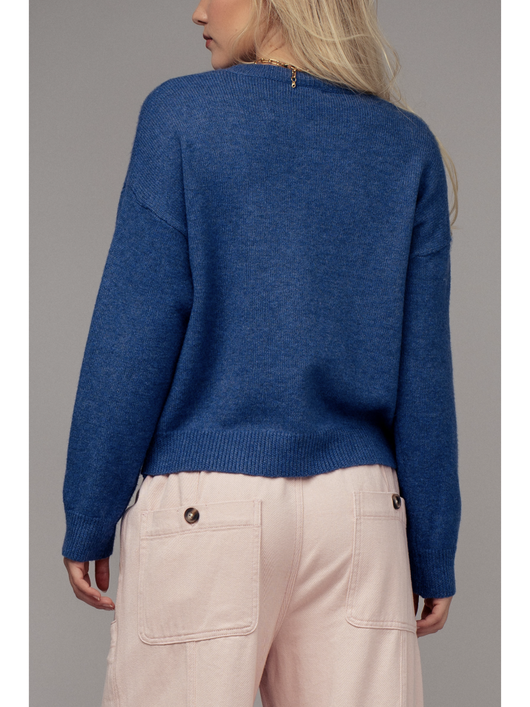 Crab Graphic Relaxed Knit Sweater - by Urban Daizy®