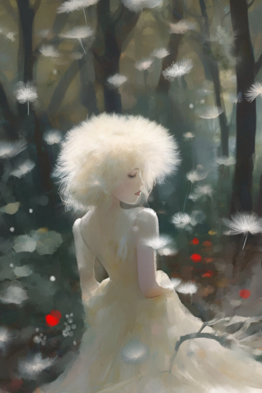 Dandelion Fairy - Illustrated Print by Thomas Little