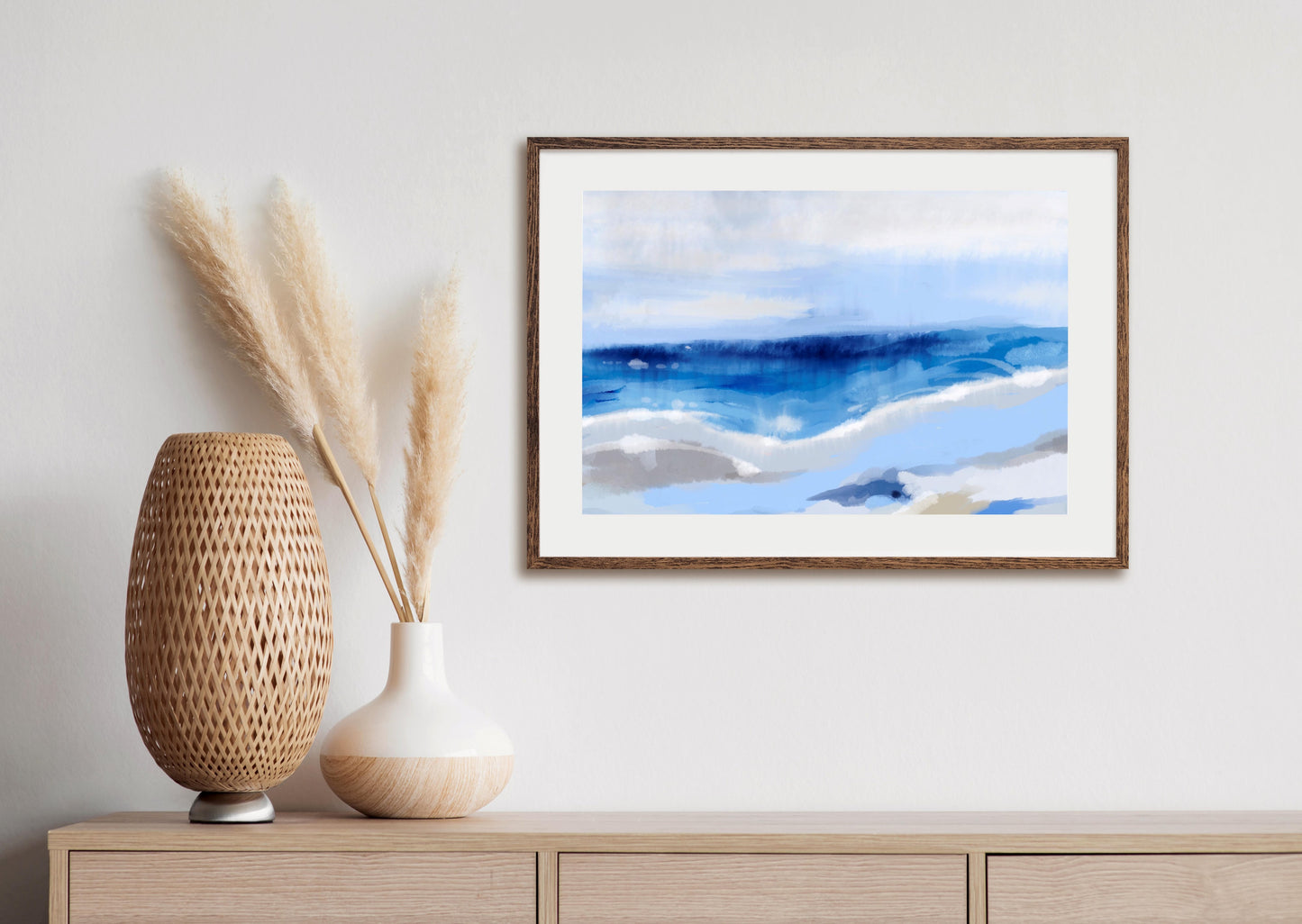 Day at the Beach, Coastal Dreams - Illustrated Print by Thomas Little