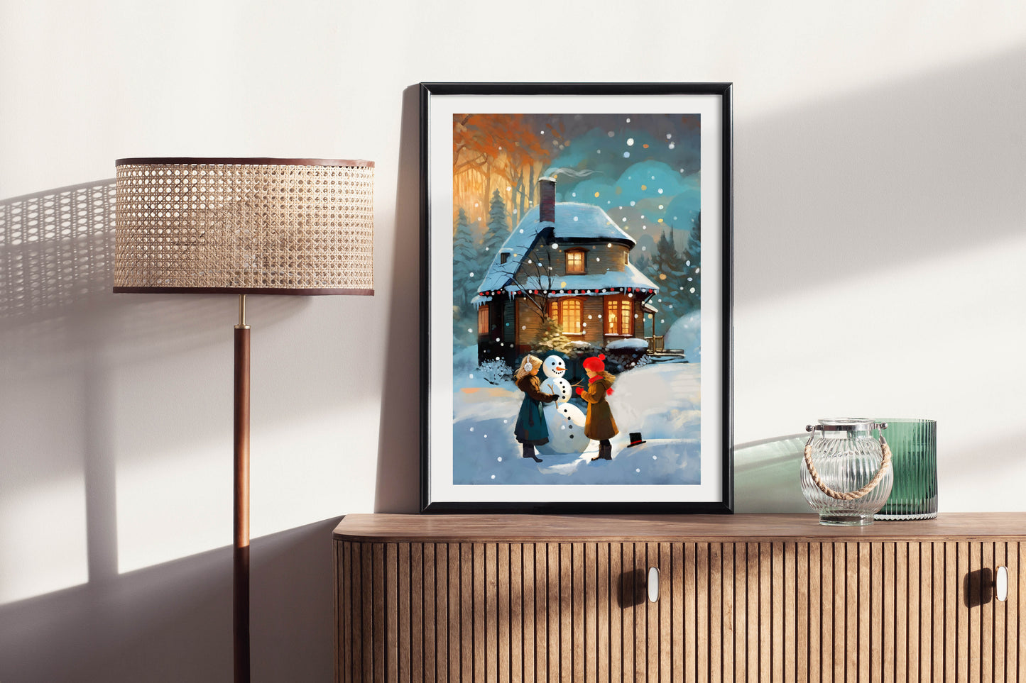 Do You Want To Build A Snowman? - Illustrated Print by Thomas Little