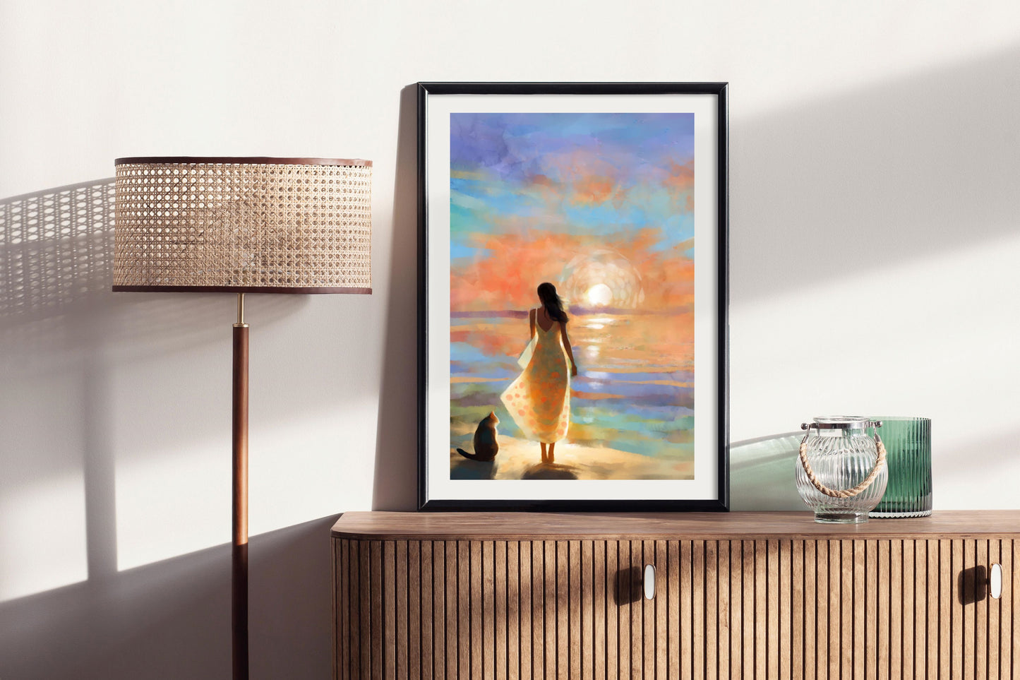 Dream Sunset - Illustrated Print by Thomas Little