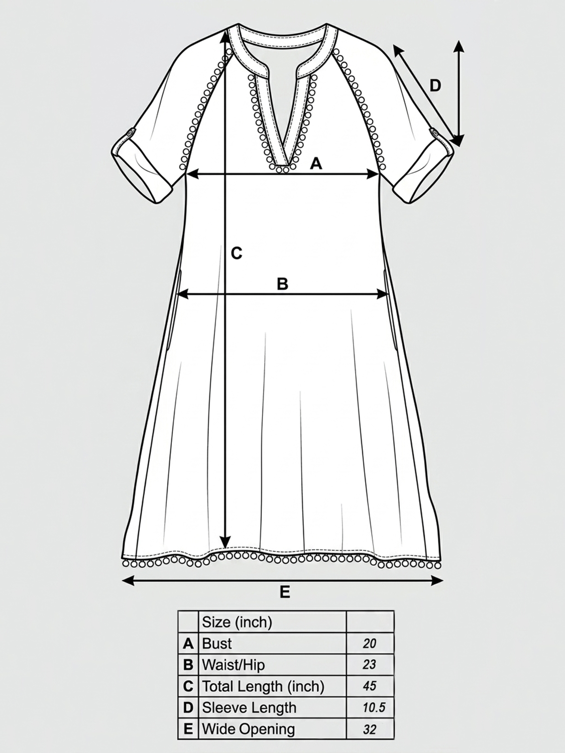 Long Dress in 100% Linen (Pink color) - By LEA & LUC®