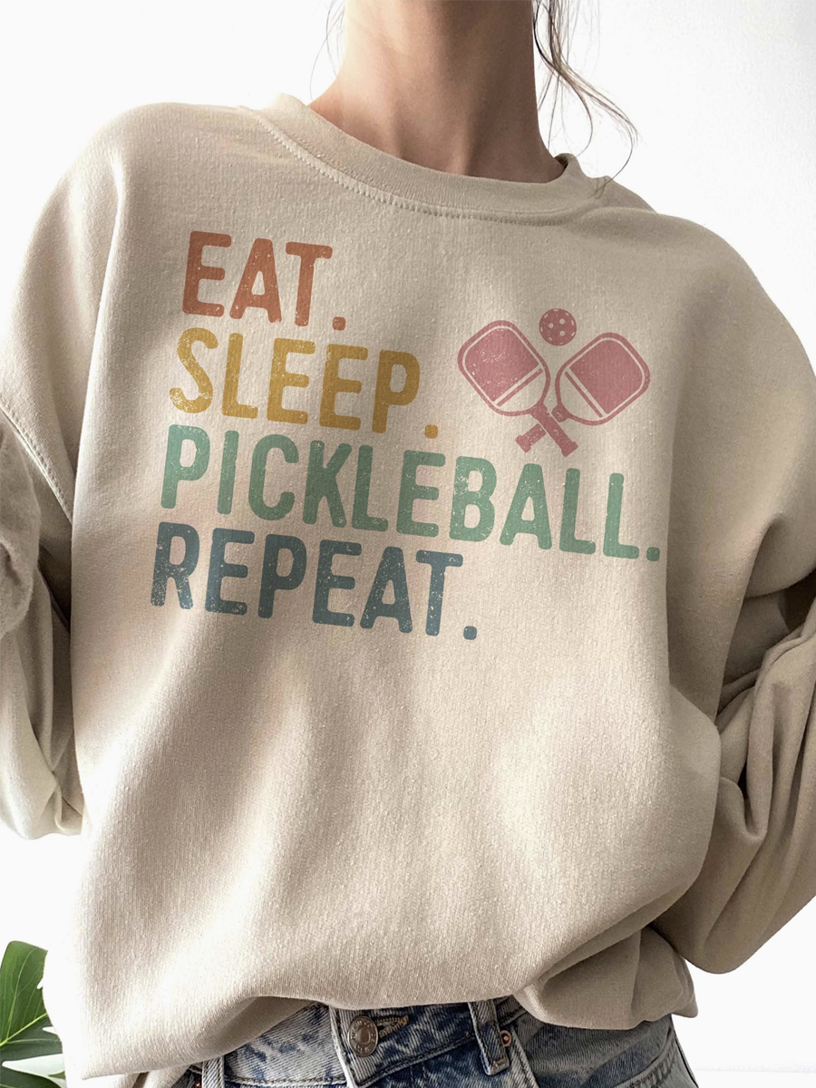 Eat Sleep Pickleball Repeat Graphic Sweatshirt - by BLUME & CO.®